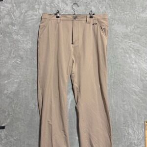 Oakley Velocity Pants Men's 38W Beige Casual Straight Chino Golf Sunday Summer